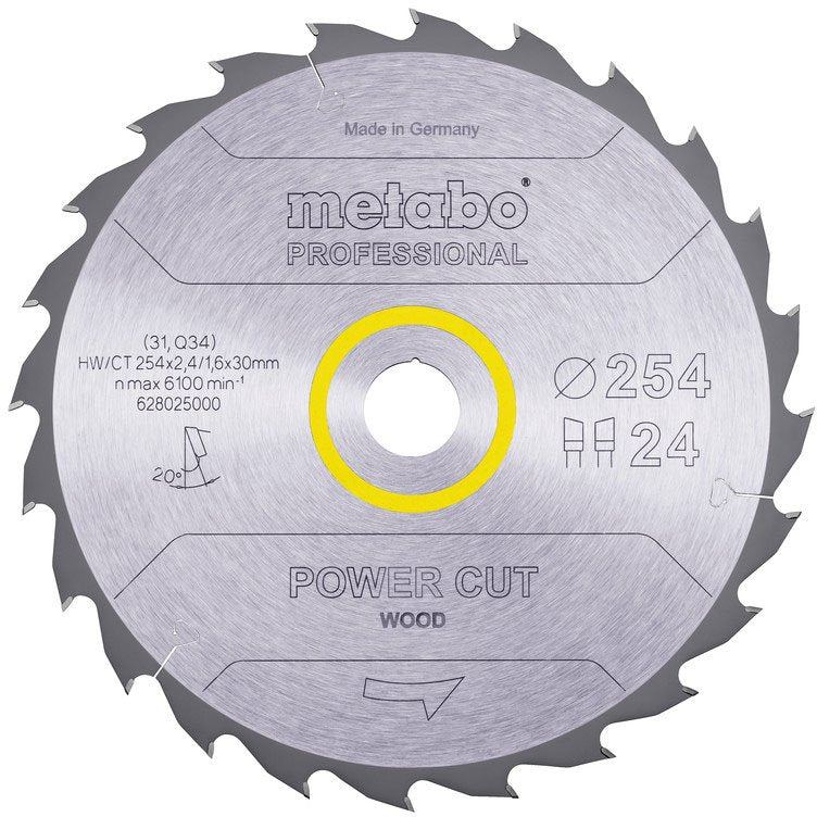 Metabowerke - Kreissägeblatt 628025000 HW/CT 254x30, 24WZ