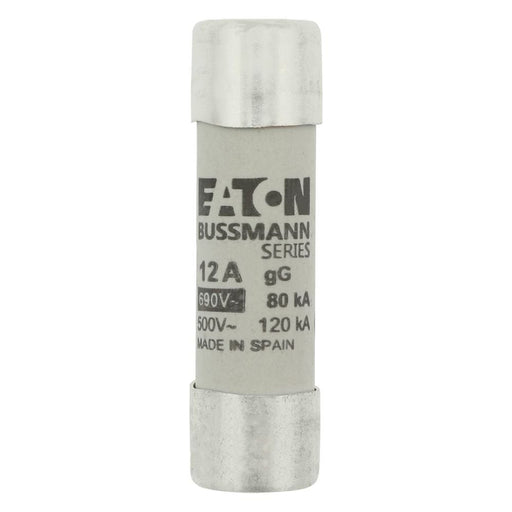 Eaton - Zylindrische Sicherung Sicherungseinsatz Nieders. CYLINDRICA#C14G12 12A AC 690V 80kA − 10 Stück