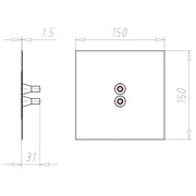 Kaiser - Zubehör/Ersatzteile für Dose/Gehäuse für Montage in der Wand/Decke Doppelkabelmanschette 9059-47 D=8-11mm