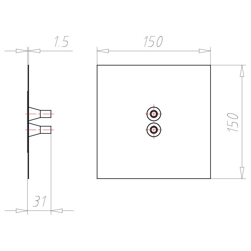 Kaiser - Zubehör/Ersatzteile für Dose/Gehäuse für Montage in der Wand/Decke Doppelkabelmanschette 9059-47 D=8-11mm