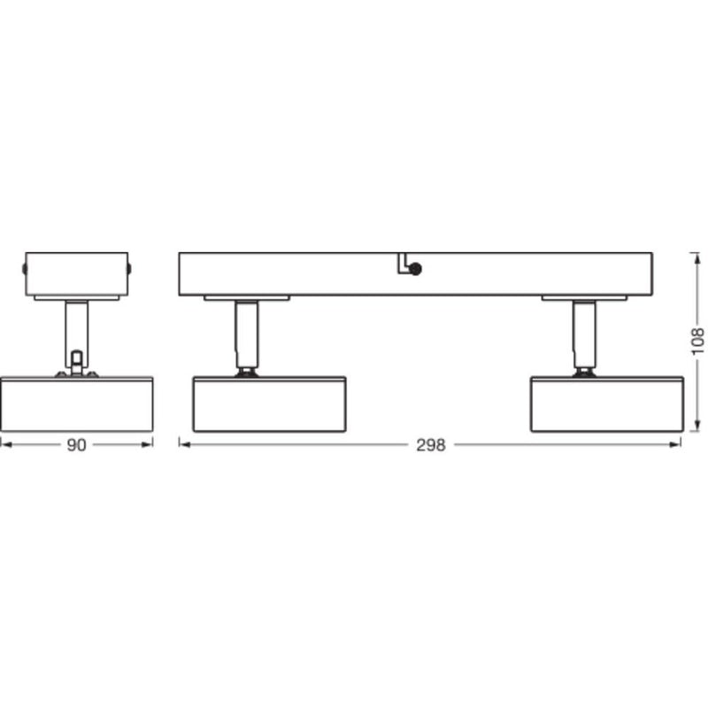 Ledvance - Decken-/Wandleuchte LED-Spotstrahler Decor #4058075827905 2 Spots, weiß