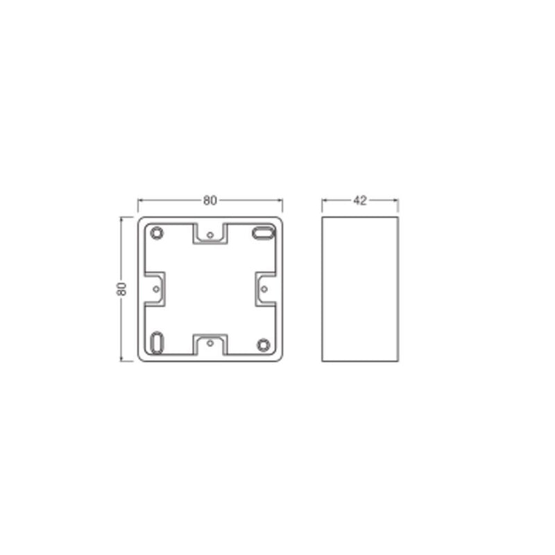 Ledvance - Aufputzgehäuse für Unterputzgerät Wandaufbaurahmen SURFACE MOUNT FRAME