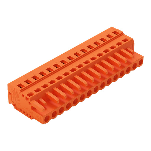 WAGO - Kabelsteckverbinder für Leiterplattensteckverbinder 1-Leiter-Federleiste 231-315/026-000 CAGECLAMP,2,5mm²,or − 25 Stück