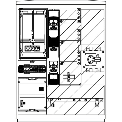 Elsta Mosdorfer - Zähler-Komplettschrank WS A850-1 W4 250A 1WS OVAG WS812.W4.C1S01