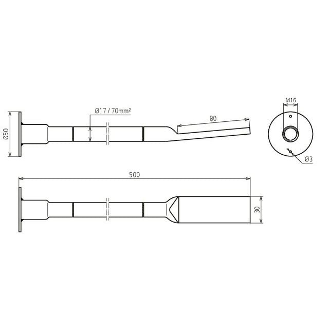 DEHN - Erdungsfestpunkt Kupfer-Kabel-Erdungsbrücke DBEB4/EBS15-03-19 NYY-O