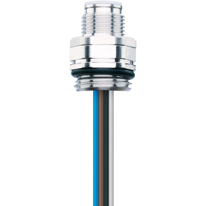 Escha - Rundsteckverbinder, Einbau (ohne Leitung) Flanschstecker EC-FSD4-0,5/16  − 5 Stück
