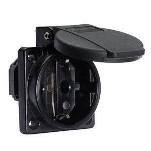 Bals Elektrotech - Schutzkontakt-Anbausteckdose Schutzk. Anbausteckdose 71097 16A IP44 schwarz − 20 Stück