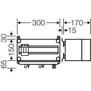 Hensel - Dose, Gehäuse für Montage auf der Wand/Decke PV-GAK mit ÜSE Mi PV 1111 1xPV-String auf 1xWR