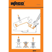 WAGO - Warn-/Hinweisschild Handhabungsaufkleber 210-413 − 500 Stück