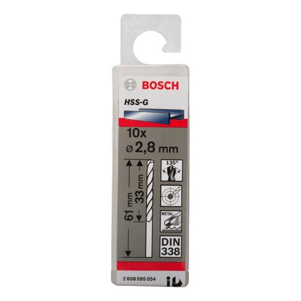 Bosch - Bohrer PRO Metal HSS-G 2608595054 Spiralbohrer 2,8 x