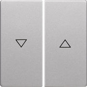 Berker - Abdeckung/Bedienelement für Installationsschalterprogramme Wippe alu/lack 16256084 Symbol Pfeil