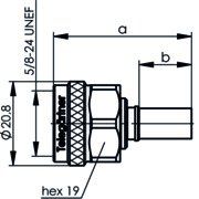 Telegärtner - Koax-Steckverbinder N-Kabelstecker Crimp RG 100023905 213/U crimp/crimp