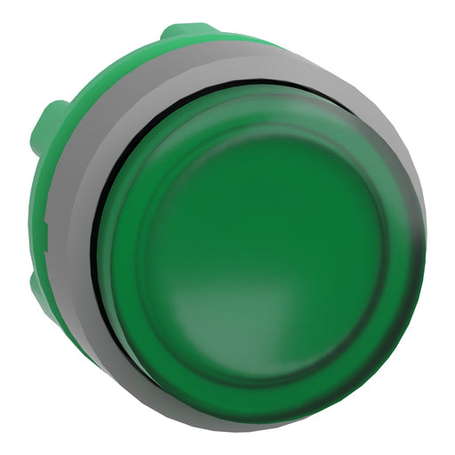 Schneider Electric - Frontelement für Drucktaster Leuchtdrucktaster ZB5AH33C0 grün, 22mm, in grau