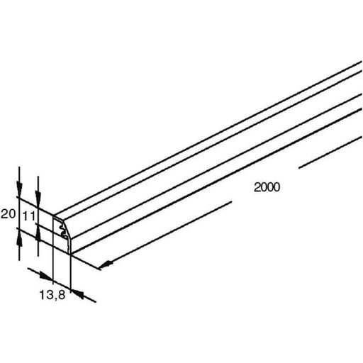 Niedax - Gitterlamelle für Geräteeinbaukanal Konvektions-Gitterstab GKS 2000 G − 2 Meter