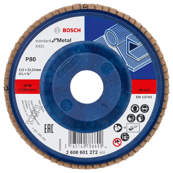 Bosch - Trenn-/Schleifscheibe Fächerschleifscheibe X431 2608601272 Standard for Metal