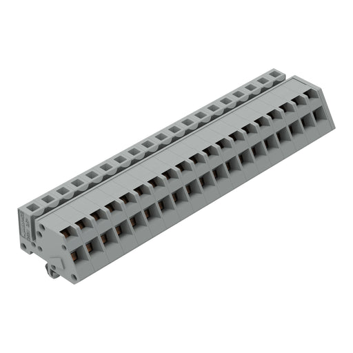 WAGO - Kabelsteckverbinder für Leiterplattensteckverbinder 1-Leiter Federleiste 731-519/008-000 CAGECLAMP 2,5mm²,gr − 10 Stück