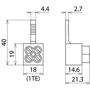 DEHN - Zubehör/Ersatzteile für Überspannungsschutz Energietechnik Stiftanschlussklemme STAK 2X16 2x16mmq