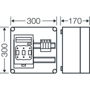 Hensel - Überspannungsableiter für Energietechnik/Stromversorgung Überspannungsschutzgehäuse Mi SP 2234