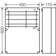 Hensel - Sammelschienengehäuse Mi-Sammelschienengehäuse Mi 6658 600x450mm, 400A, 5p