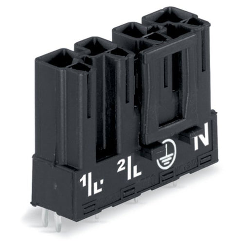 WAGO - Leiterplattensteckverbinder Stecker für Leiterplatten 770-814 4-polig,schwarz − 50 Stück