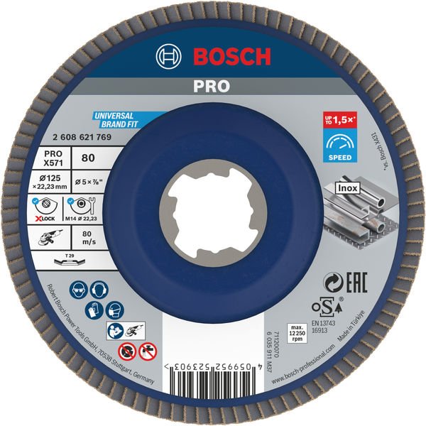Bosch - Trenn-/Schleifscheibe PRO X571 2608621769 Fächerschleifscheibe