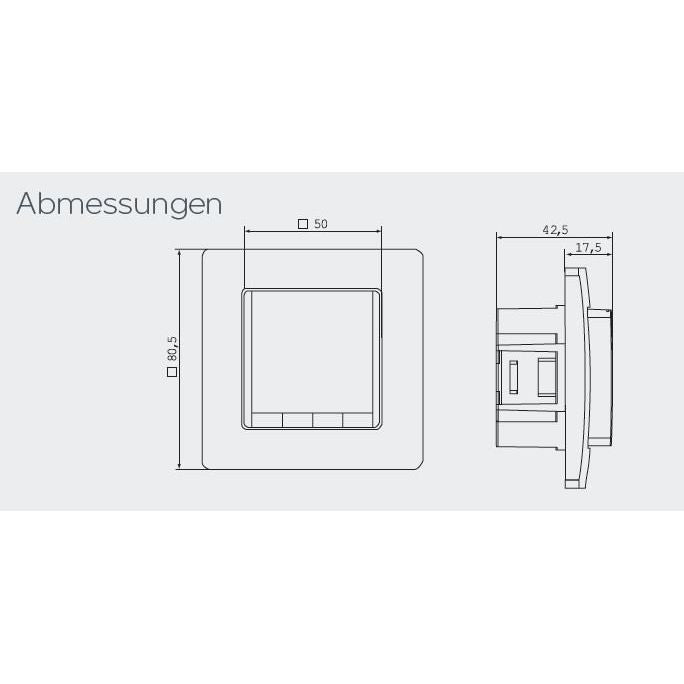 Eberle Controls - Raumthermostat/Uhrenthermostat UP-Thermostat FIT np 3R / blau
