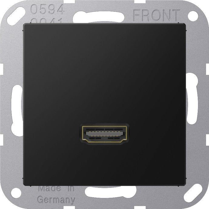 Jung - Multifunktions-Anschlussdose Multimedia-Anschlusssystem MA A 1112 SWM graphitschwarz matt