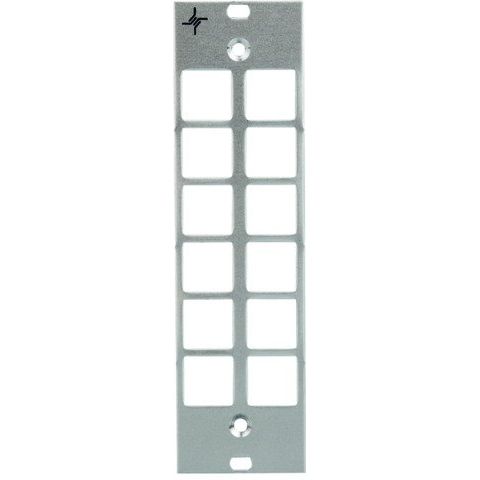 Telegärtner - Moduleinsatz für Patchpanel LWL Teilfrontplatte 3HE/7TE 100021462 eloxiert, 12xST