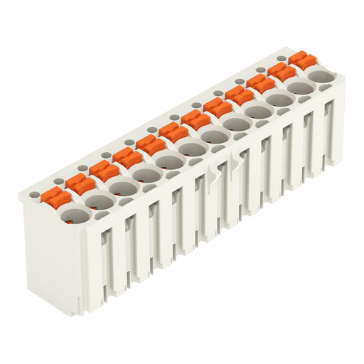 WAGO - Ein- und mehrpolige Klemmenleiste 1-Leiter-Federleiste 2091-1132 Push-inCAGECLAMP,lgr − 100 Stück