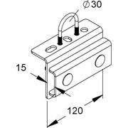 Niedax - Befestigungsschelle für Kabelschutzrohre für Erdverlegung Holmanschlußhalter MIHR 3015 F
