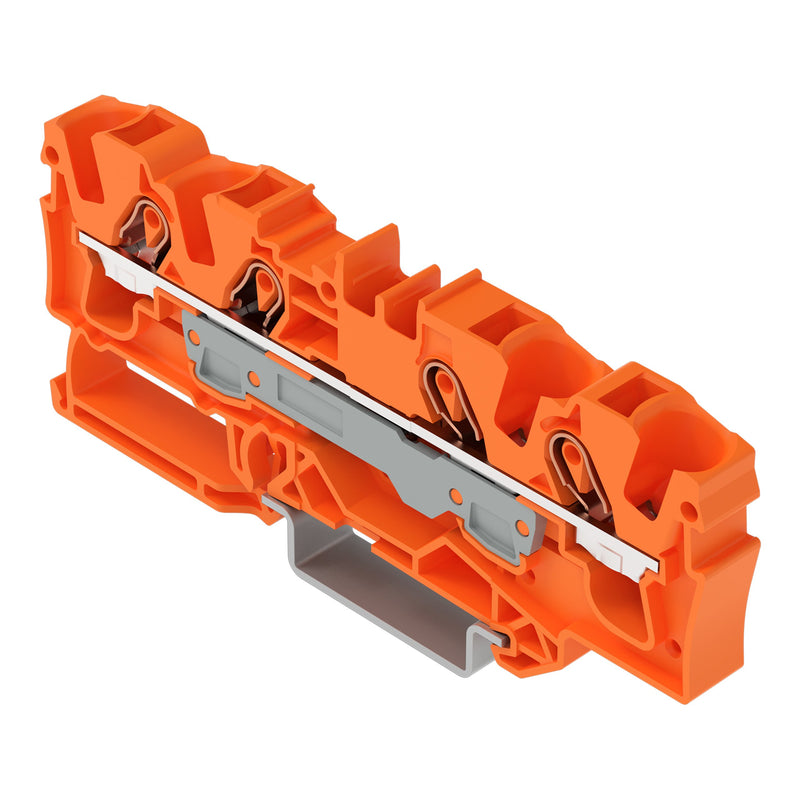 WAGO - Durchgangs-Reihenklemme 4-Leiter-Durchgangsklemme 2006-1402 6qmm, orange − 25 Stück