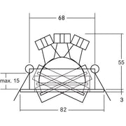 Brumberg Leuchten - Downlight/Strahler/Flutlicht NV-Einbaustrahler 32004250 GX5,3/50W, alu matt