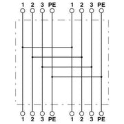 Phoenix Contact - Kompaktverteiler für steckbare Gebäudeinstallation H-Verteiler QPD H 3PE1,5 BK