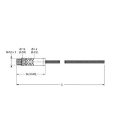Turck - Rundsteckverbinder, feldkonfektionierbar (Industriesteckverbinder) Versorgungsleitung RSP46PTA-2/TXL M12-Power