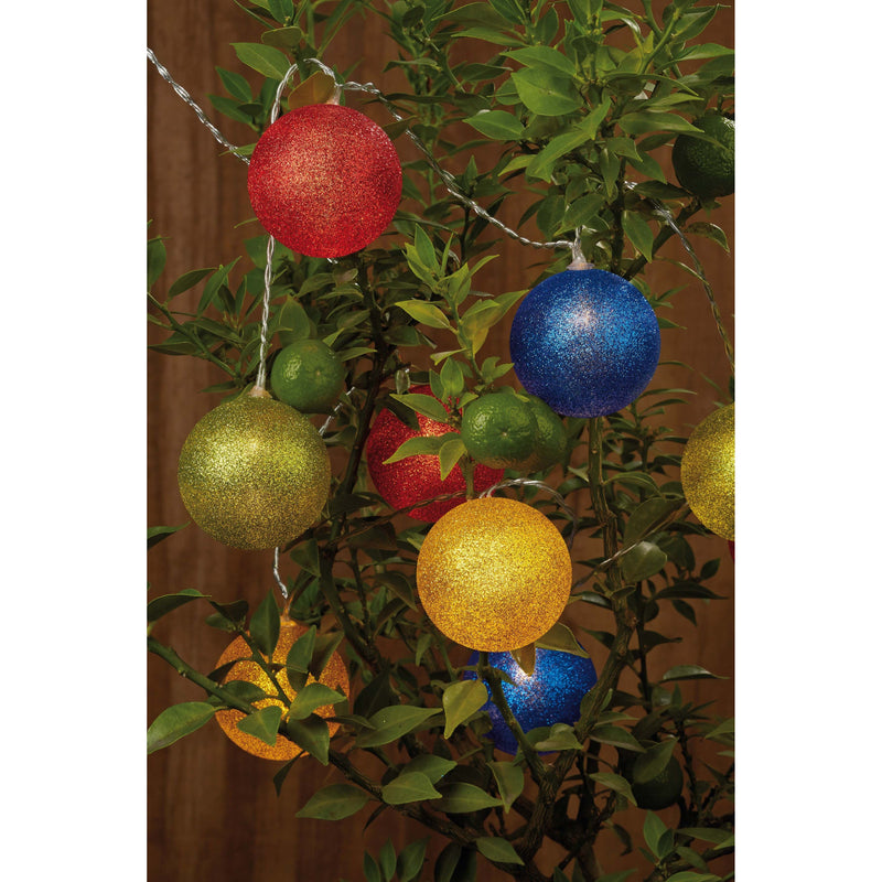 Hellum - Festbeleuchtung LED-Lichterkette 300345 mit bunten Kugeln − 6 Stück