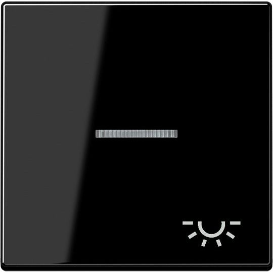 Jung - Abdeckung/Bedienelement für Installationsschalterprogramme Wippe Symbol LICHT sw A 590 KO5 L SW für Kontrollschalter