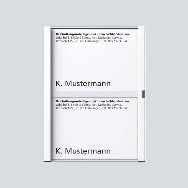 Siedle&Söhne - Zubehör/Ersatzteile für Türkommunikation Namensschild ws kpl. 200029042-00 f.TM 611-2 W