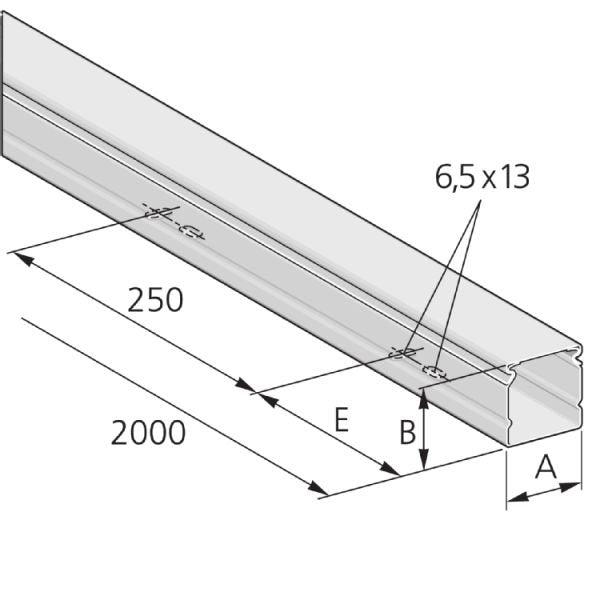Pflitsch - Leitungsführungskanal Installationskanal PIK 15/15S L=2000 mm − 1 Stück
