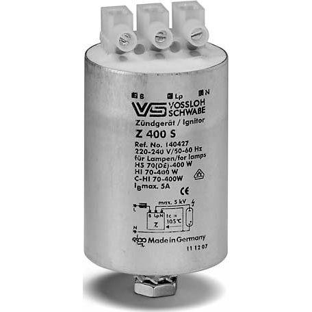 Houben - Starter für Beleuchtung Überlagerungszündgerät 140427 70-400W D45x76 alu  − 1 Stück