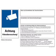 Grothe - Zubehör/Ersatzteile für Kamera (Überwachungssystem) Aufkleber Videoüberwachung AKL Video DSGVO AKL Video DSGVO