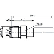 Telegärtner - Koax-Steckverbinder FME-Kabelbuchse 100025651 50Ohm cr/cr − 5 Stück