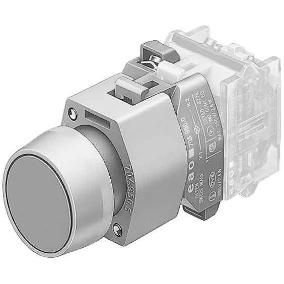 Eao - Frontelement für Drucktaster Leuchtdrucktasten-Vorsatz 704.029.5 Druckhaube sw/gn