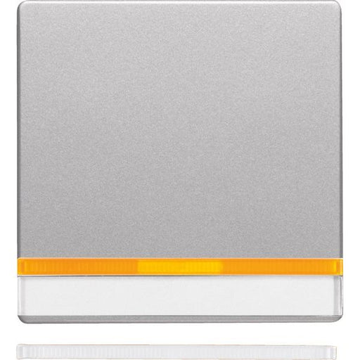 Berker - Abdeckung/Bedienelement für Installationsschalterprogramme Wippe alu/lack 16286084 mit 2 Linsen