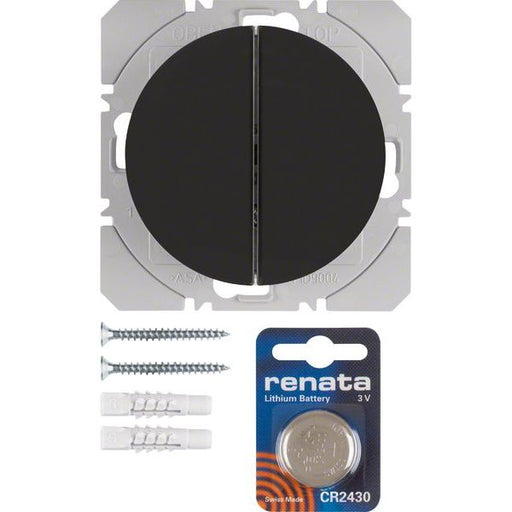 Berker - Bussystem-Hand-/Wandsender KNX-Funk Wandsender 2fach 85656231 schwarz glänzend