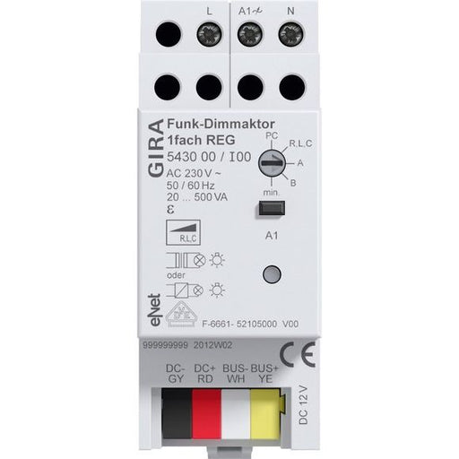Gira - Bussystem-Dimmaktor Funk Dimmaktor REG 1fach 543000