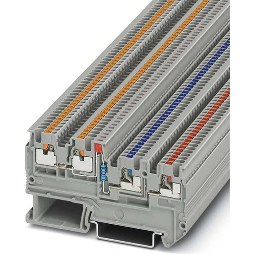 Phoenix Contact - Initiator/Aktor-Reihenklemme Initiatoren-/Aktorenklemme PTIO1,5/S/3-LED 24RD 0,14-1,5qmm, grau − 50 Stück