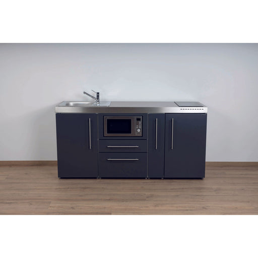Stengel - Mini-Küche Miniküche Premiumline MPMSG180AMWGKFrBl2Sn Schiefergrau