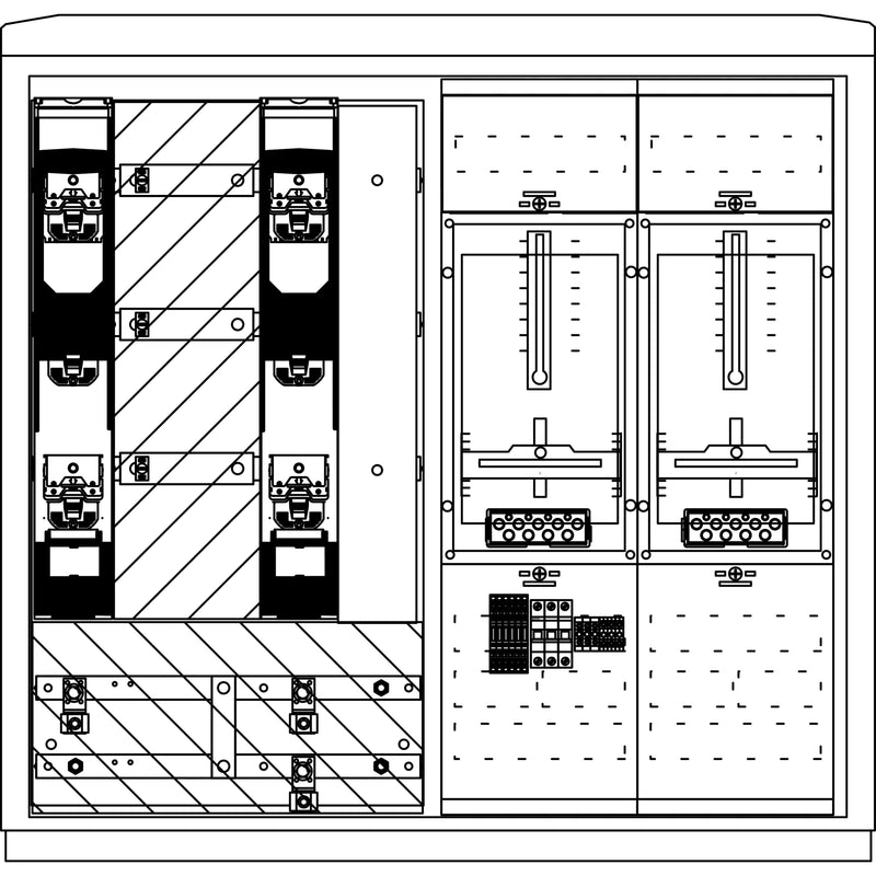 Elsta Mosdorfer - Zähler-Komplettschrank Wandlerschrank Freiluft WS822L.S6.N1101 WS A850-2 S6 L 250A