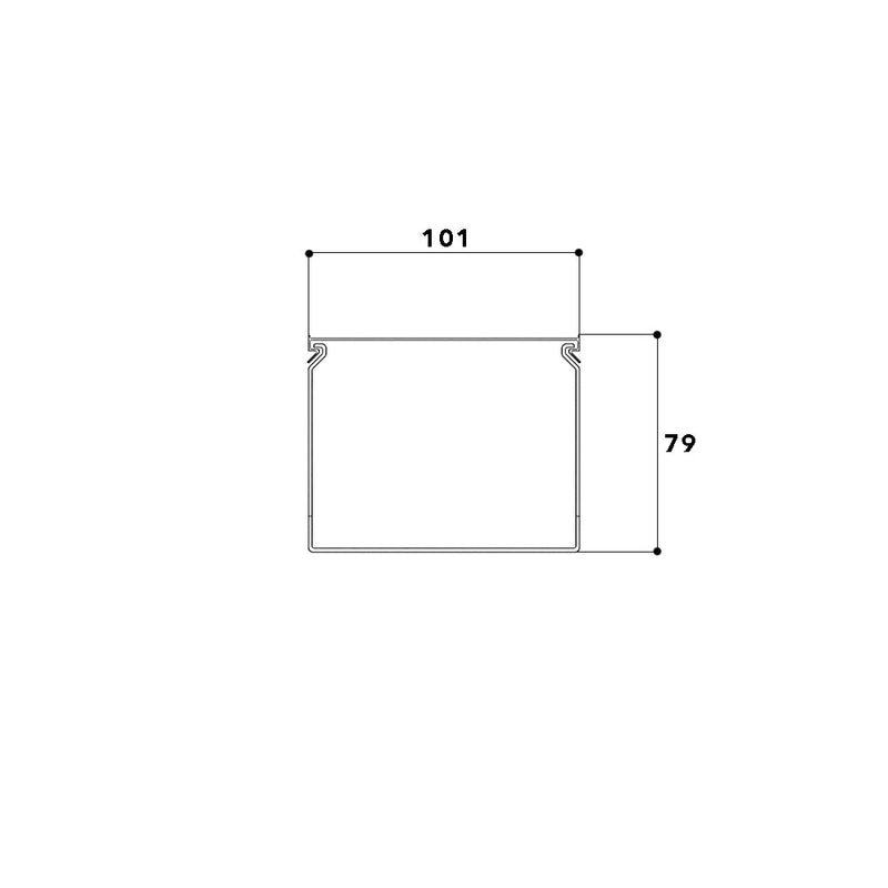 GGK - Verdrahtungskanal VK 80x100 RAL7030 N1680 − 2 Meter