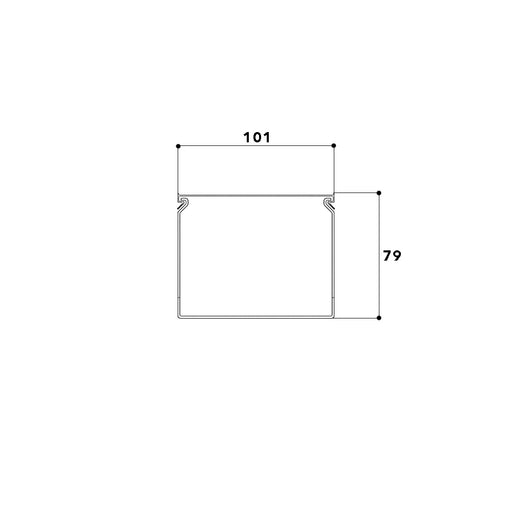 GGK - Verdrahtungskanal VK 80x100 RAL7030 N1680 − 2 Meter